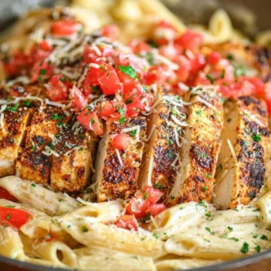 Cozy Cajun Chicken Pasta dish with vibrant spices and creamy sauce