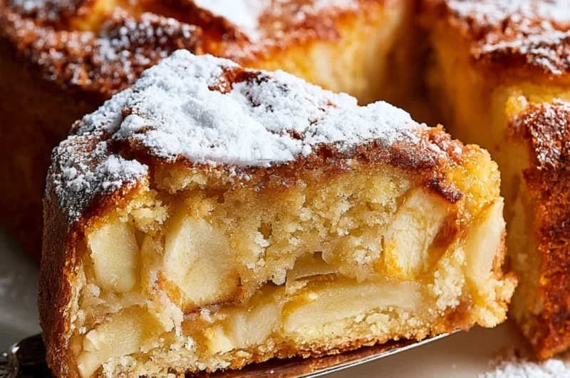 Cozy French Apple Cake with warm spices and fresh apples