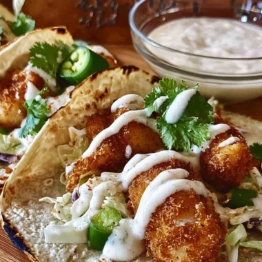Delicious easy fish tacos garnished with fresh toppings.
