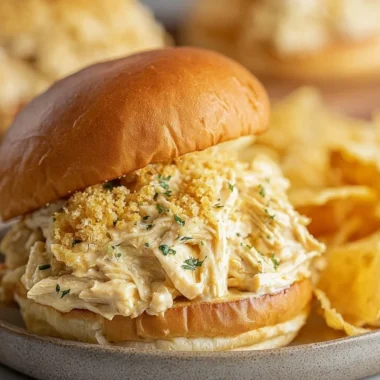 Ohio shredded chicken sandwich served with fresh toppings and sides