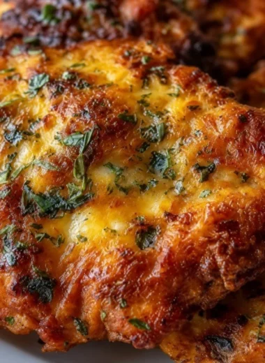 Savory tender chicken dish garnished with herbs and spices