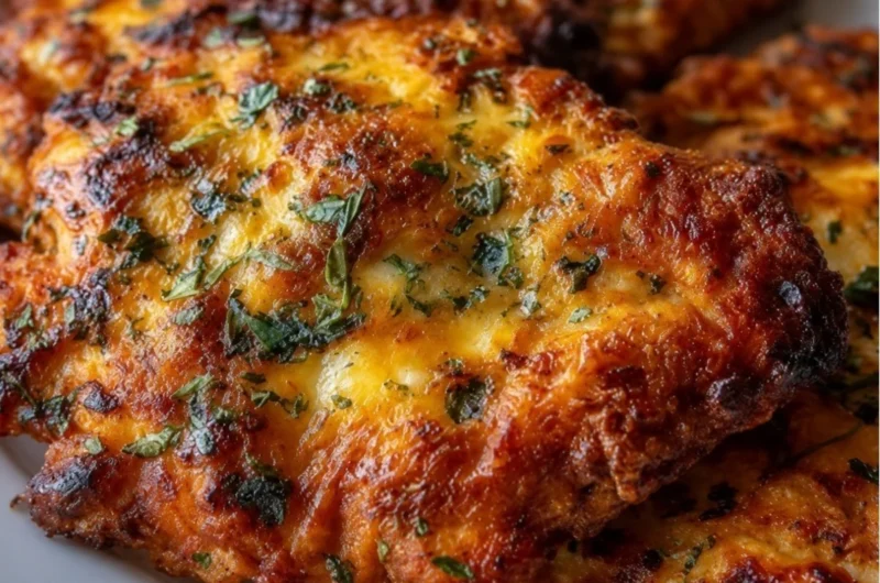 Savory tender chicken dish garnished with herbs and spices
