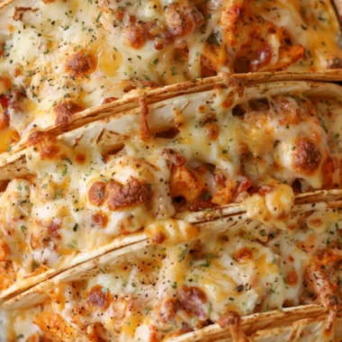Cozy baked chicken bacon ranch tacos served on a plate