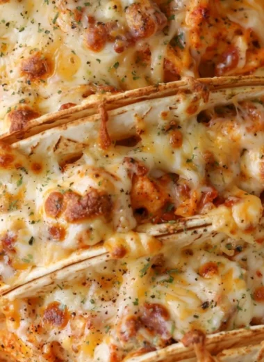 Cozy baked chicken bacon ranch tacos served on a plate