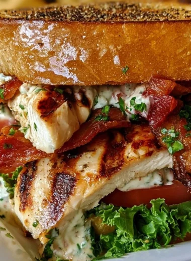 Ultimate Loaded Chicken Club Sandwich with crispy bacon and fresh toppings