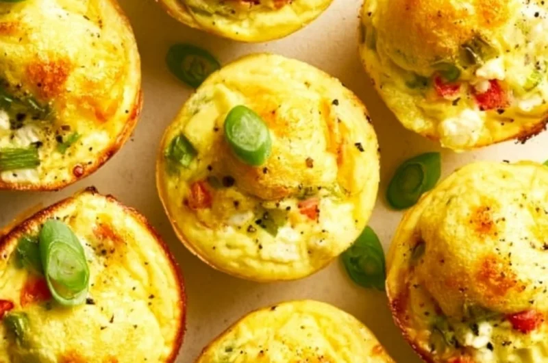 Delicious veggie muffins with eggs, perfect for a healthy breakfast or snack.