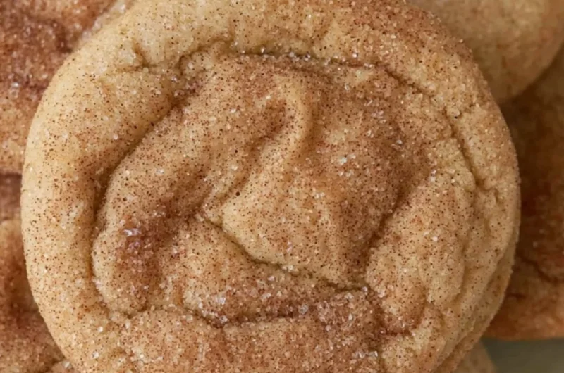 Freshly baked Maple Snickerdoodles on a cooling rack